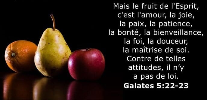 Le fruit de l'Esprit selon Galates 5:22